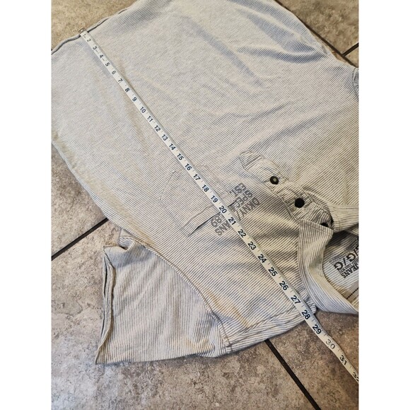 DKNY Men's Polo Large Collared Striped Gray Shirt Est 1989 NYC Soft Comfort - Picture 2 of 11